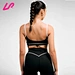 scoop neck open back sports bra